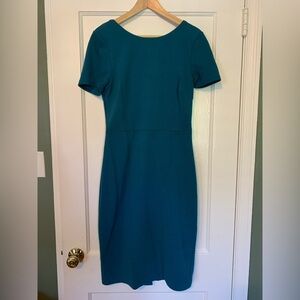 Boden Elsa Ottoman Dress in Cyan Blue Size 10